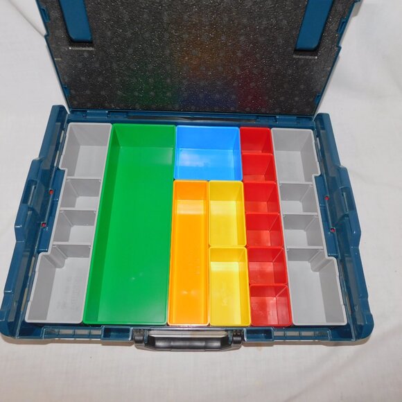 1 BOSCH L-BOXX 1A Tool & Accessory Storage Stackable Case Box w 13 inserts *READ - Picture 3 of 10